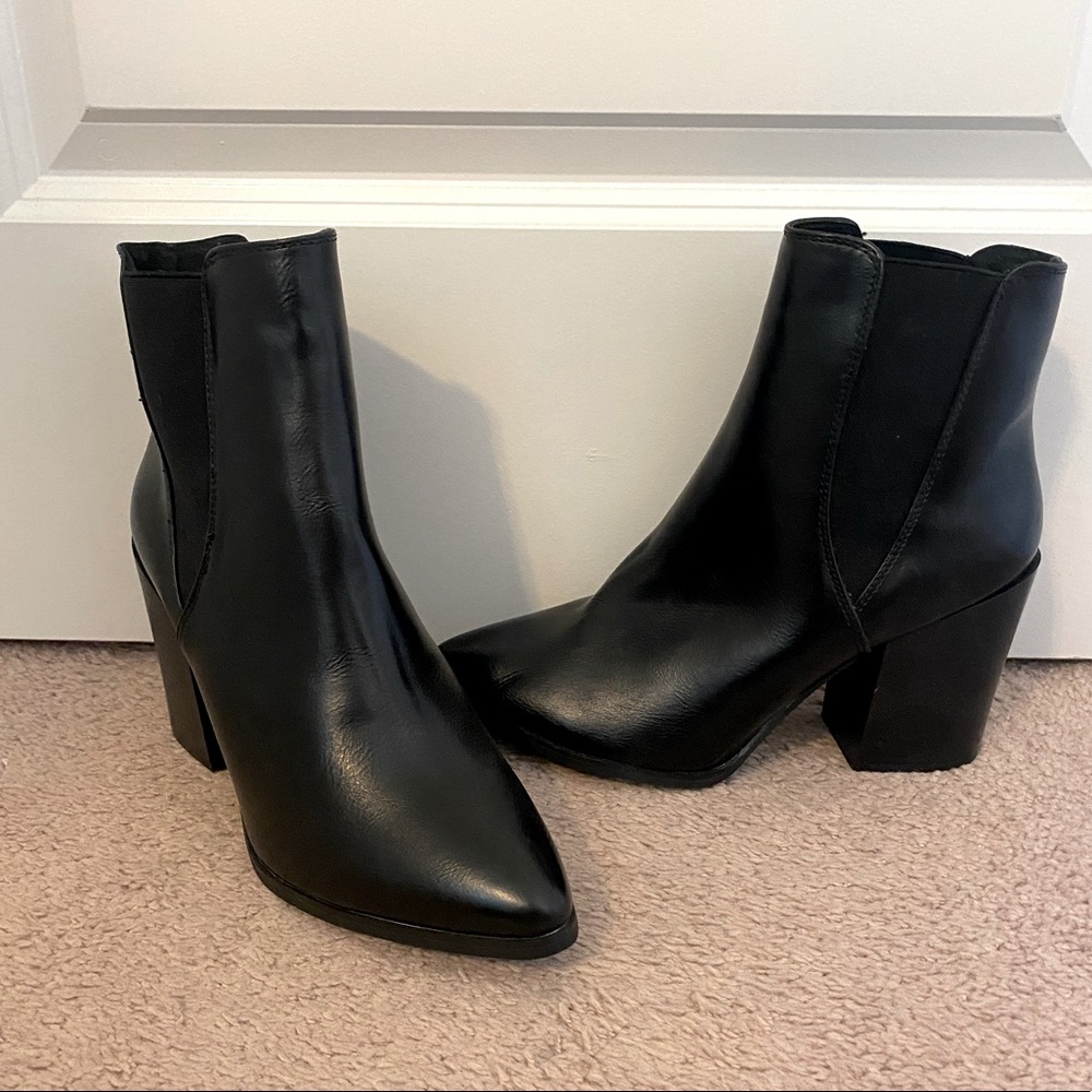 Black booties NEVER WORN size 9
